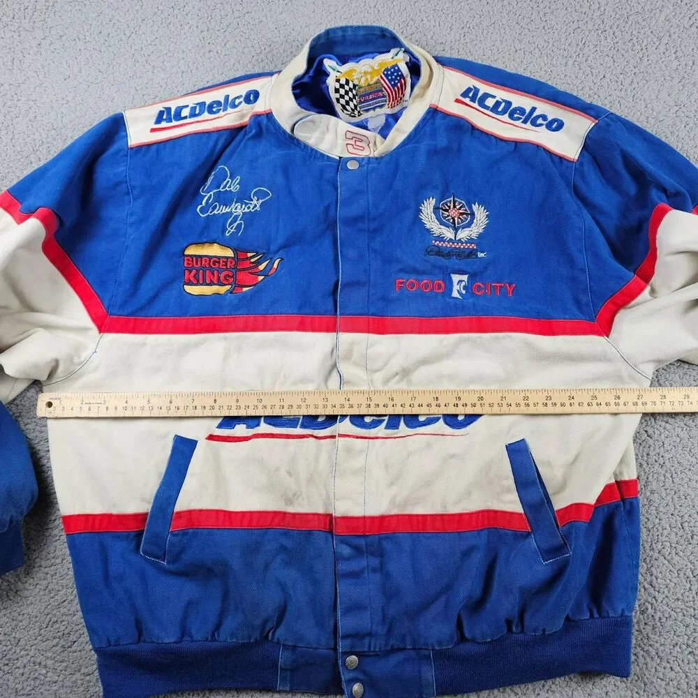 Vintage Jeff Hamilton Dale Earnhardt Jr Jacket Mens 2XL #3 Distressed Nascar 90s